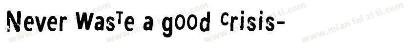 Never waste a good crisis字体转换